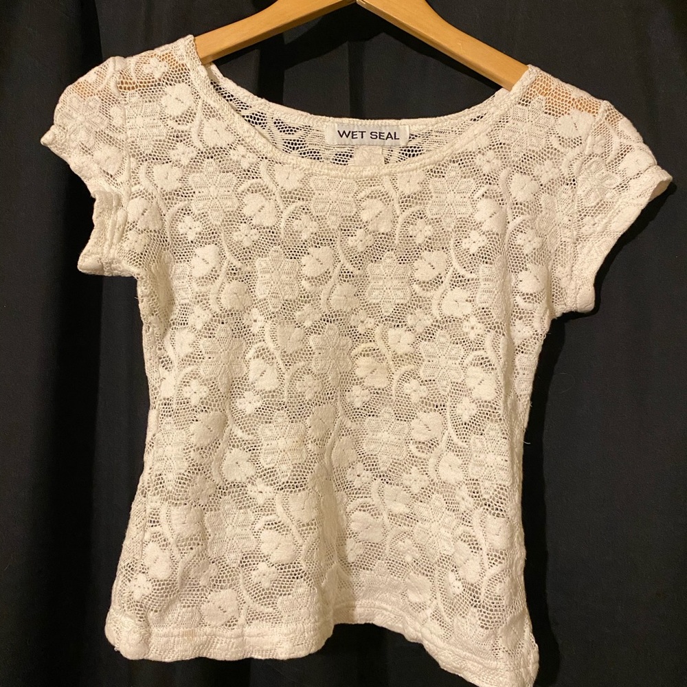 cute white lacy cover up